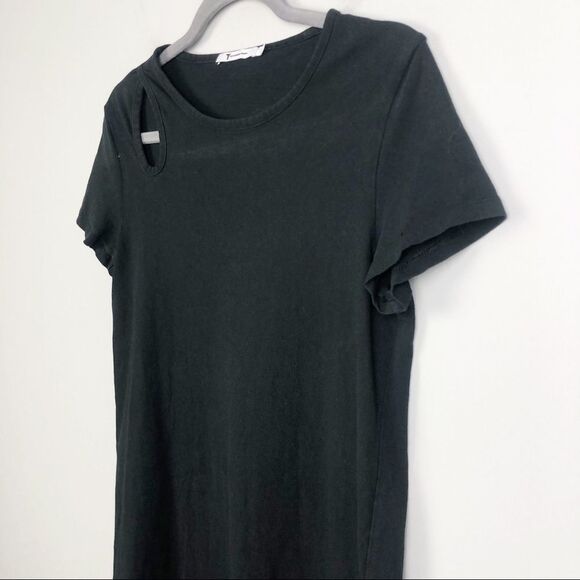 T BY ALEXANDER WANG | Asymmetrical Cutout Black T-Shirt Dress Women’s Size Small - Picture 3 of 10